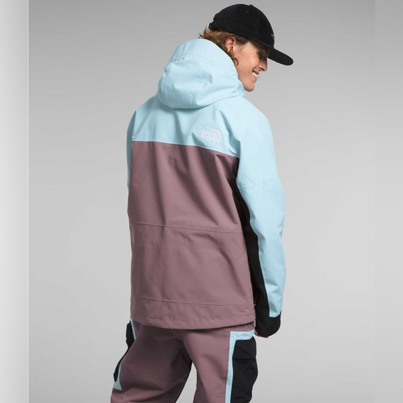 North Face M Dragline Jacket Ice Cap Blue Fawn Grey LARGE NWT - Picture 2 of 7